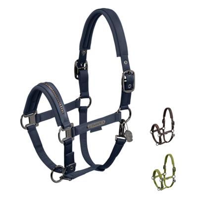 Eskadron - headcollar DOUBLE PIN GLOSSY CRYSTAL - PLATINUM 2024 CALEVO.com Shop