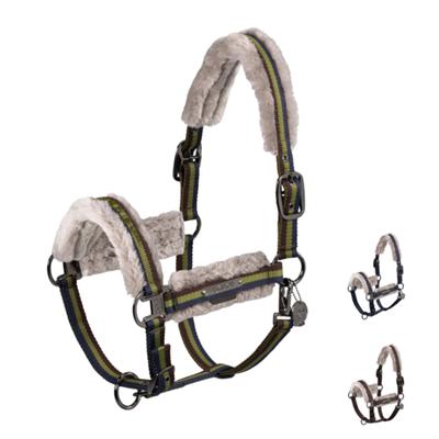 Eskadron - headcollar DOUBLE PIN GIRTH FAUX FUR - PLATINUM 2024 CALEVO.com Shop