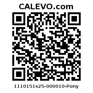 Calevo.com Preisschild 1110151s25-000010-Pony