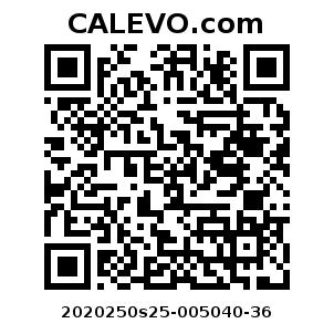 Calevo.com Preisschild 2020250s25-005040-36