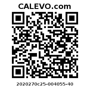 Calevo.com Preisschild 2020270c25-004055-40