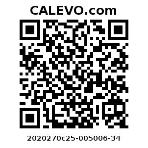 Calevo.com Preisschild 2020270c25-005006-34