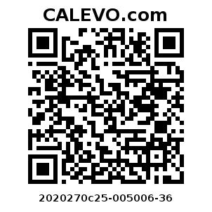 Calevo.com Preisschild 2020270c25-005006-36