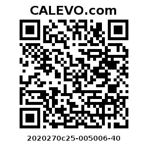 Calevo.com Preisschild 2020270c25-005006-40