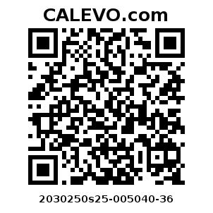 Calevo.com Preisschild 2030250s25-005040-36