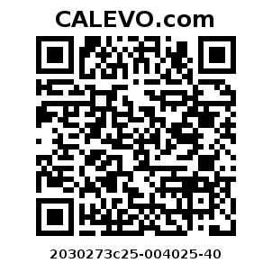 Calevo.com Preisschild 2030273c25-004025-40