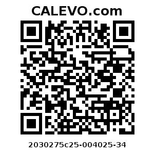 Calevo.com Preisschild 2030275c25-004025-34