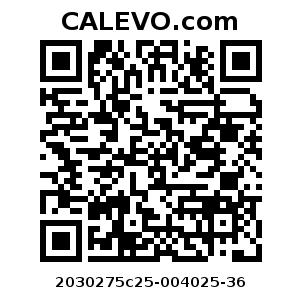 Calevo.com Preisschild 2030275c25-004025-36