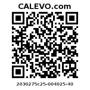 Calevo.com Preisschild 2030275c25-004025-40