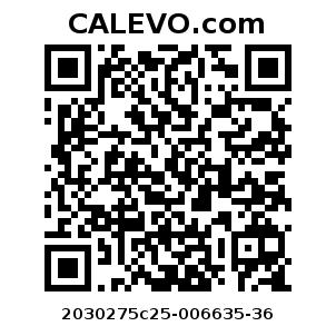 Calevo.com Preisschild 2030275c25-006635-36