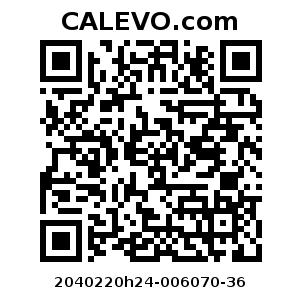 Calevo.com Preisschild 2040220h24-006070-36