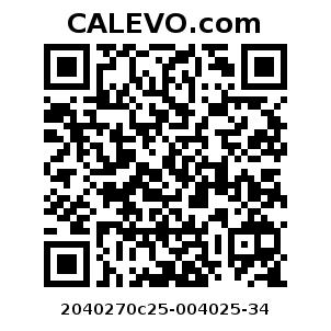 Calevo.com Preisschild 2040270c25-004025-34