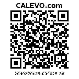 Calevo.com Preisschild 2040270c25-004025-36