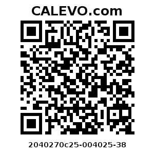 Calevo.com Preisschild 2040270c25-004025-38