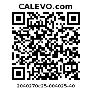 Calevo.com Preisschild 2040270c25-004025-40