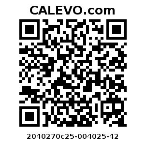 Calevo.com Preisschild 2040270c25-004025-42