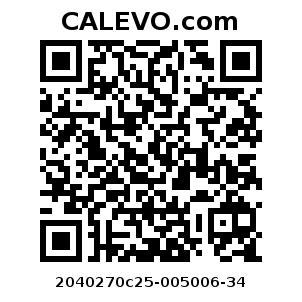 Calevo.com Preisschild 2040270c25-005006-34