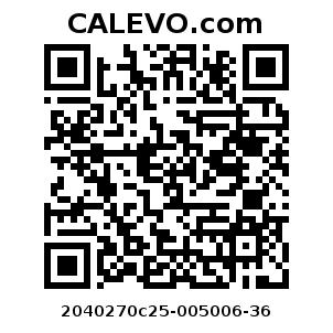 Calevo.com Preisschild 2040270c25-005006-36