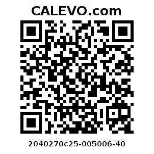 Calevo.com Preisschild 2040270c25-005006-40