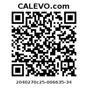 Calevo.com Preisschild 2040270c25-006635-34