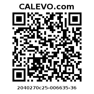 Calevo.com Preisschild 2040270c25-006635-36