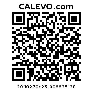 Calevo.com Preisschild 2040270c25-006635-38