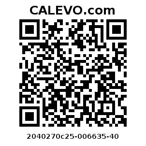 Calevo.com Preisschild 2040270c25-006635-40