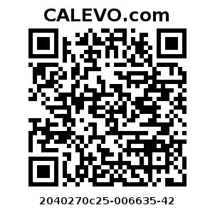 Calevo.com Preisschild 2040270c25-006635-42