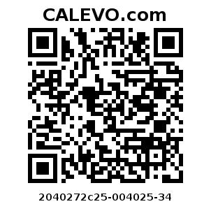 Calevo.com Preisschild 2040272c25-004025-34