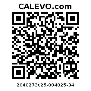 Calevo.com Preisschild 2040273c25-004025-34