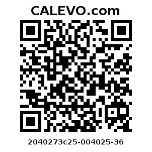 Calevo.com Preisschild 2040273c25-004025-36