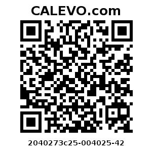 Calevo.com Preisschild 2040273c25-004025-42