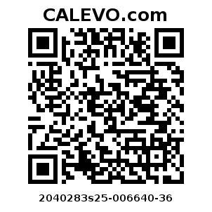 Calevo.com Preisschild 2040283s25-006640-36