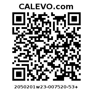 Calevo.com Preisschild 2050201w23-007520-53+