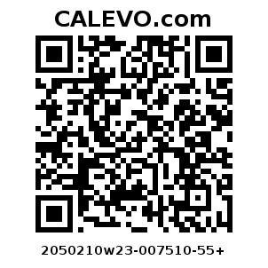 Calevo.com Preisschild 2050210w23-007510-55+