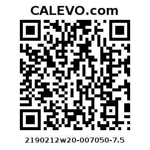 Calevo.com Preisschild 2190212w20-007050-7.5